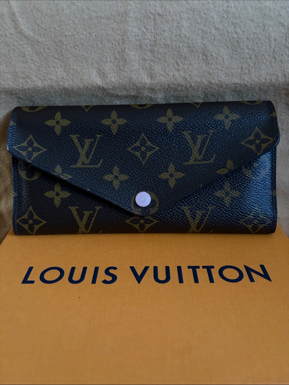 Louis Vuitton Monogram Joseph Wallet in Dark Brown and Pink